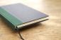 Preview: Writing and notebook black, with green linen